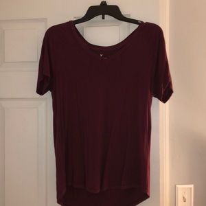 American Eagle Soft and Sexy Maroon T-Shirt